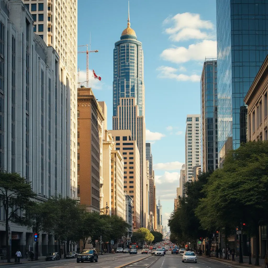 Vista del distrito financiero de Buenos Aires